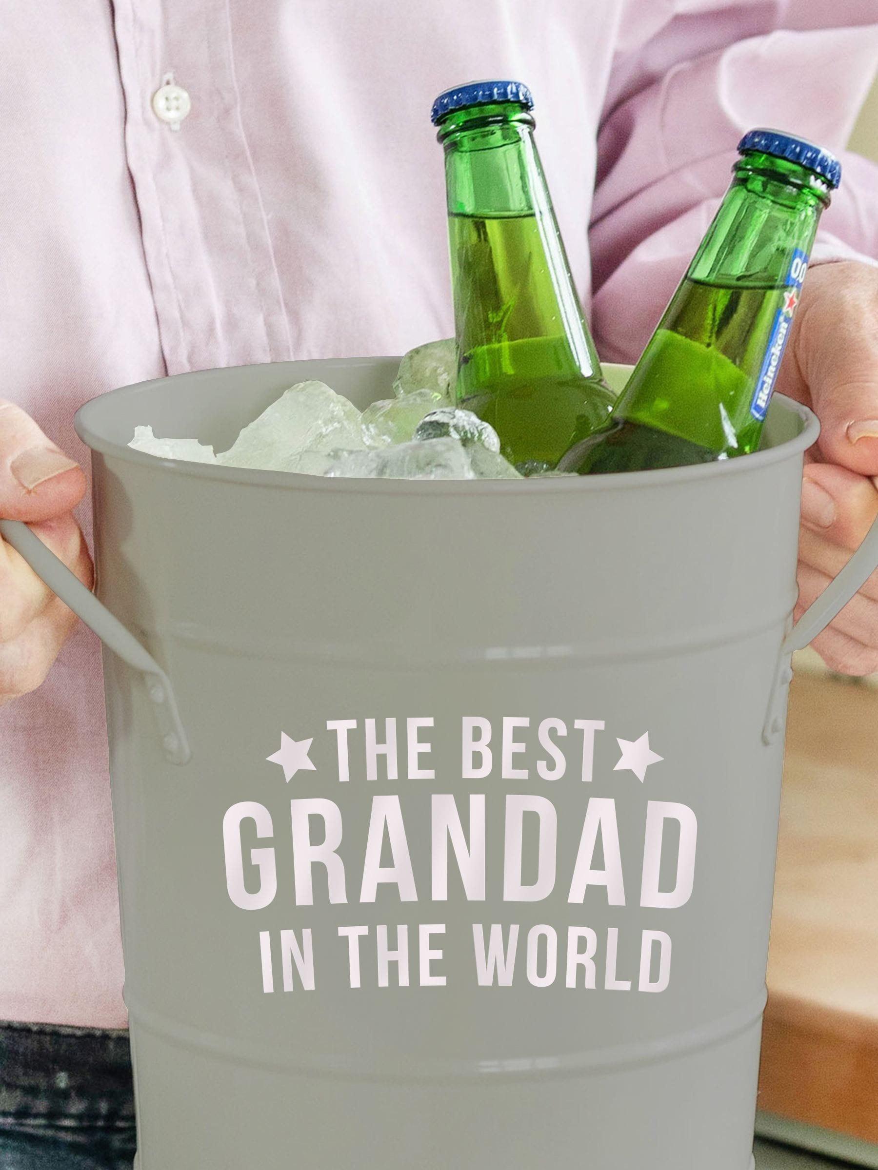 Jonny's Sister personalised grey ice bucket - British product