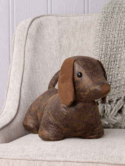 Paoletti Brown Dexter Hund-Türstopper aus Kunstleder