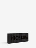 Rib word block ornament with Nice Bum slogan, imported from the UK