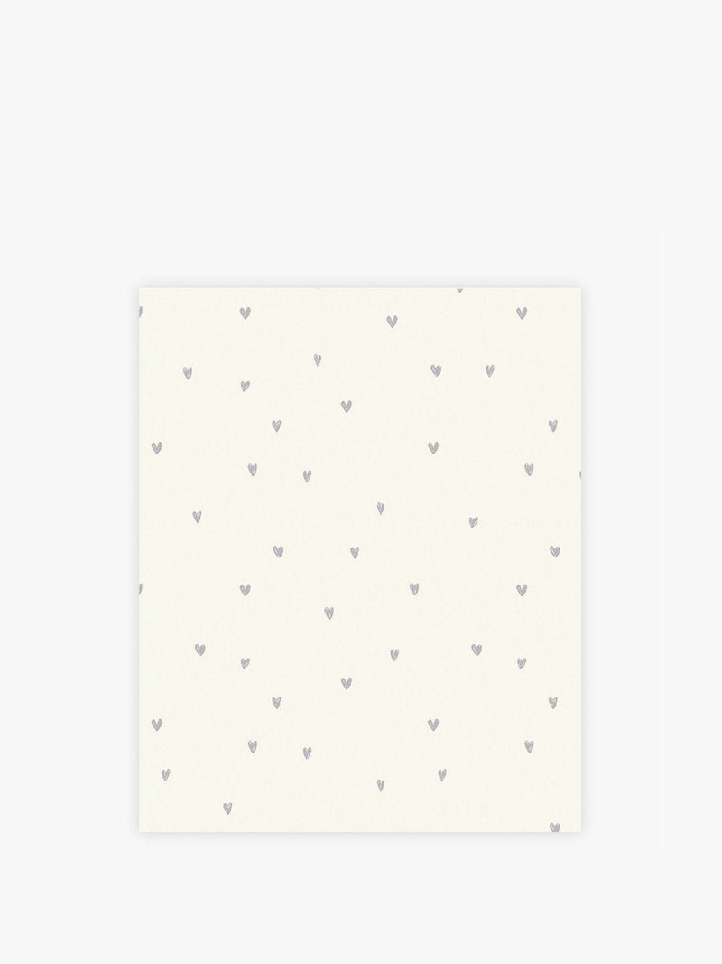 Lilac Ditsy Heart A4 wallpaper sample (British brand)