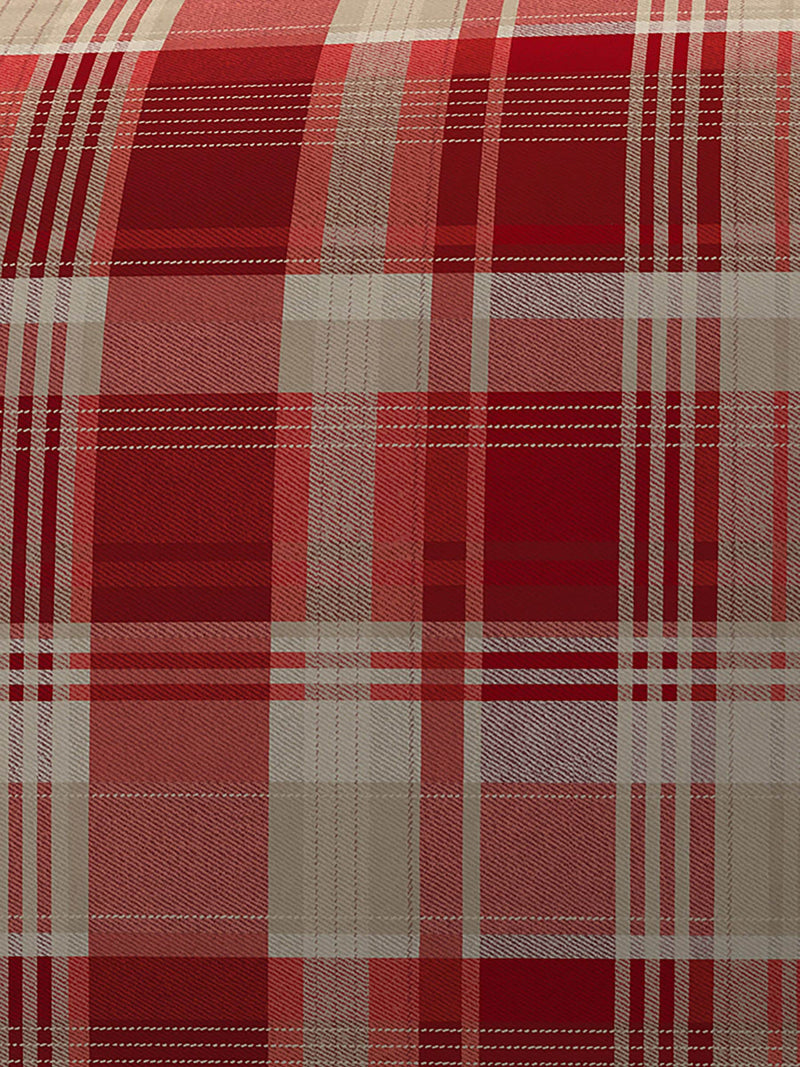 Dreams & Drapes Red Connolly Check duvet cover and pillowcase set - British product