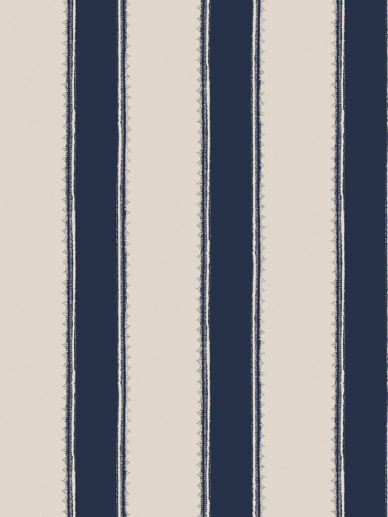 Laura Ashley Denwick Stripe wallpaper midnight seapsray 10m roll, imported from the UK