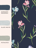 Laura Ashley Midnight Seaspray wallpaper 10m roll - British product