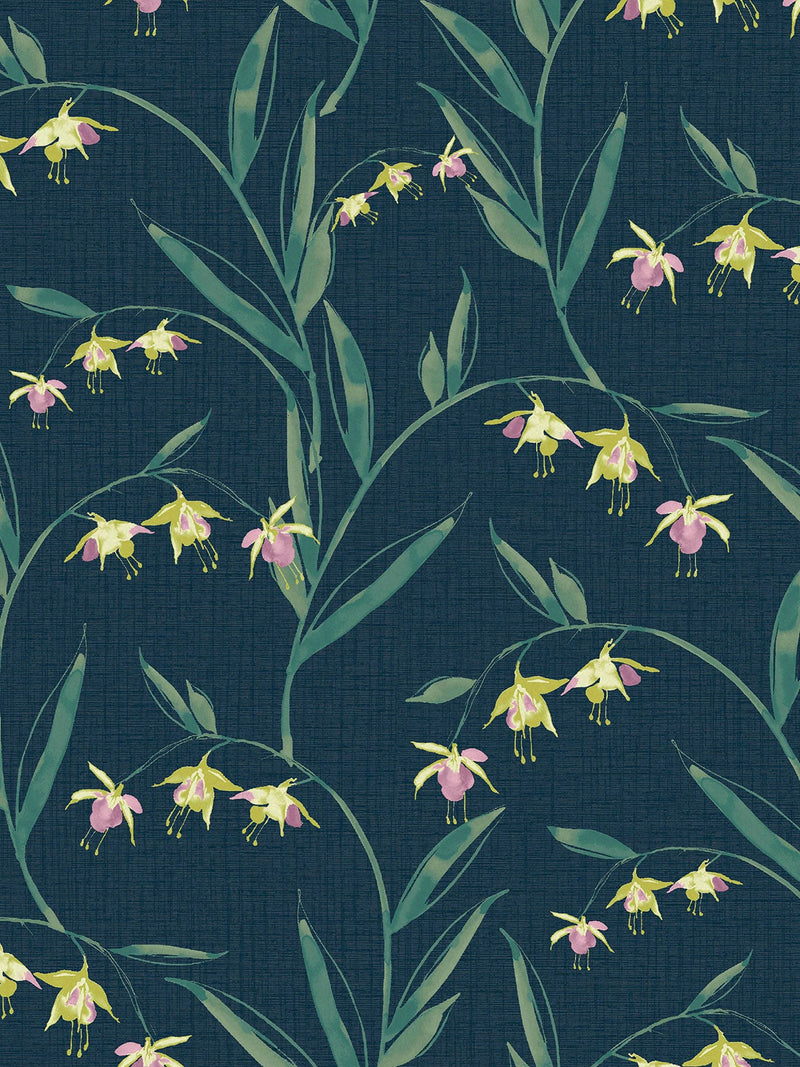 Laura Ashley Fulwell Fuchsia wallpaper roll 10m - British product