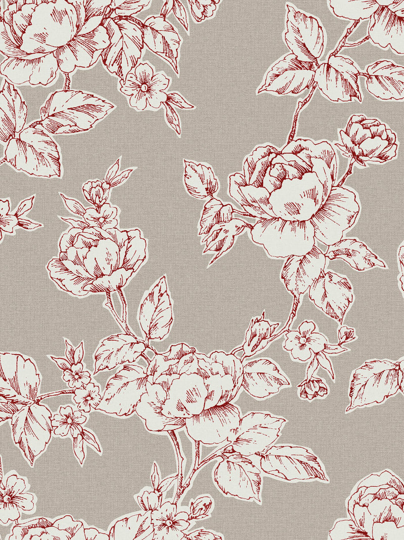 Laura Ashley Dark Dove Grey Pollington Roses wallpaper 10M, UK version