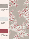 Laura Ashley Dark Dove Grey Pollington Roses wallpaper 10M, UK version