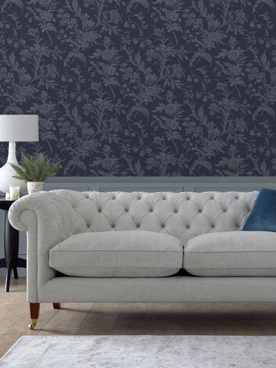 Next Laura Ashley Midnight Seaspray Lloyd Wallpaper 10m x 52cm- Buy online at McGrocer