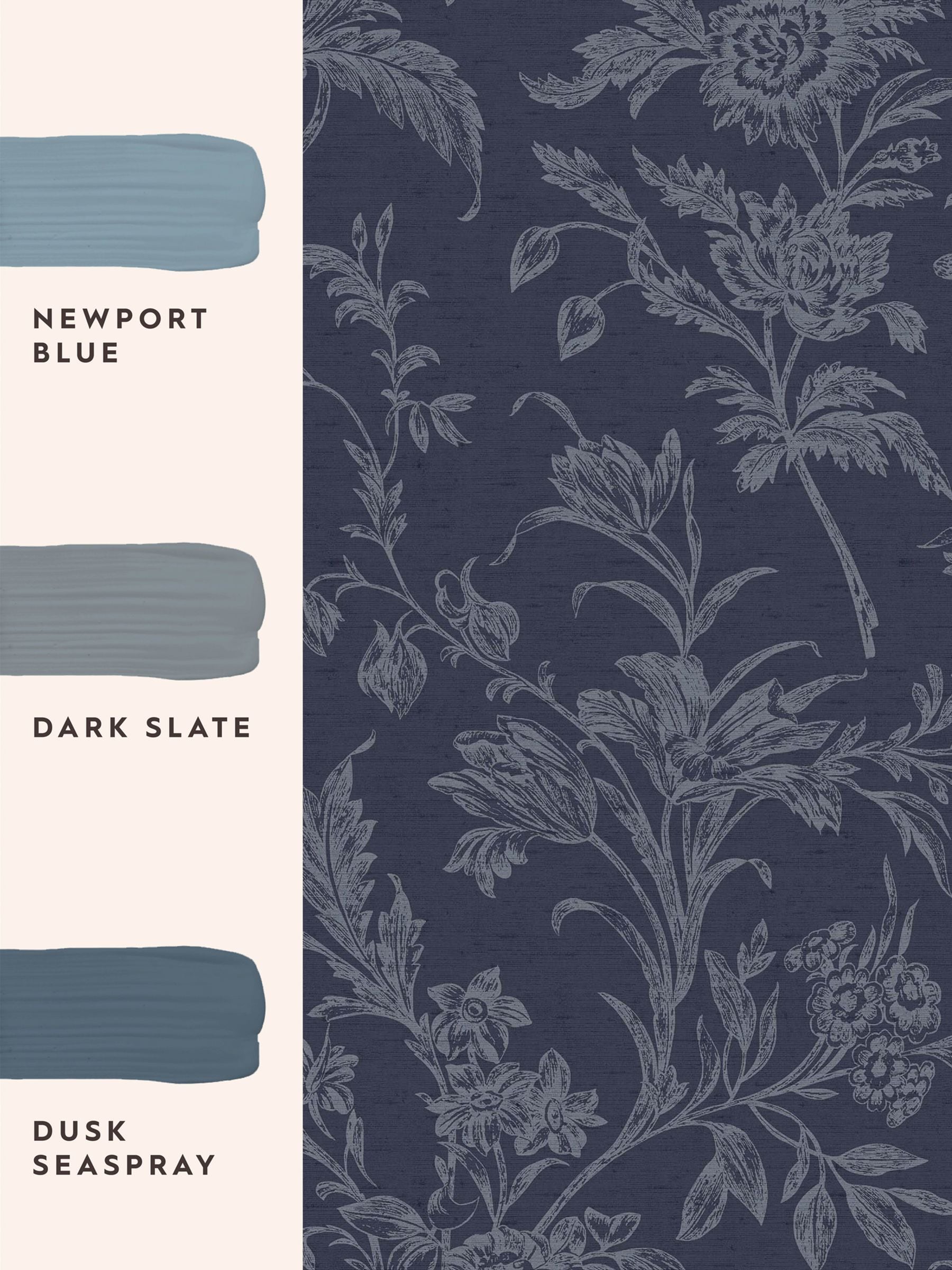 Laura Ashley Midnight Seaspray Lloyd wallpaper 10m, imported from the UK