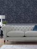 Laura Ashley Midnight Seaspray Lloyd wallpaper 10m, imported from the UK