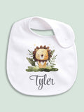 Little Years Personalised Lion Cub Baby Bib, imported from the UK