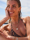 Gold tone stainless steel paperclip chain necklace, imported from the UK