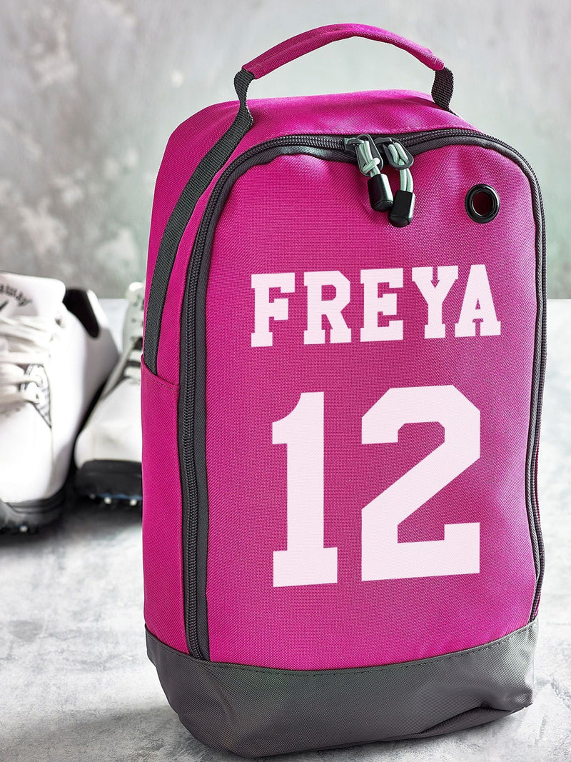 Personalised boot bag custom name number 8 litre, imported from the UK