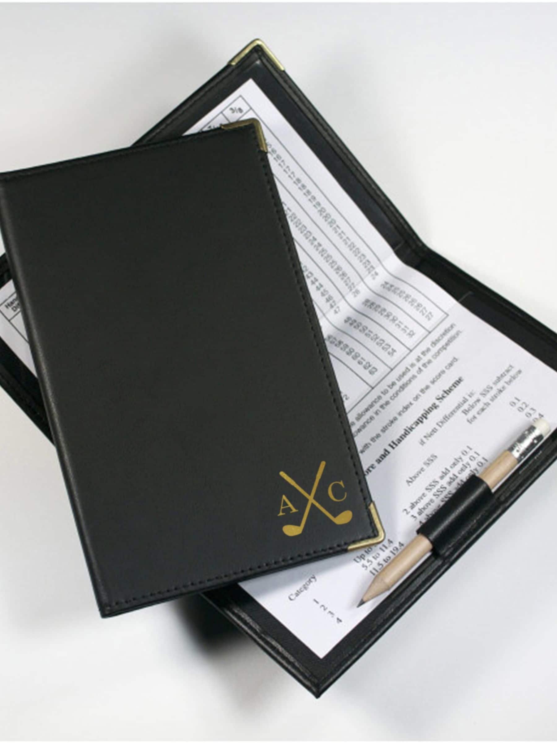 Loveabode personalised golf scorecard holder PU leather 115x170mm - British product