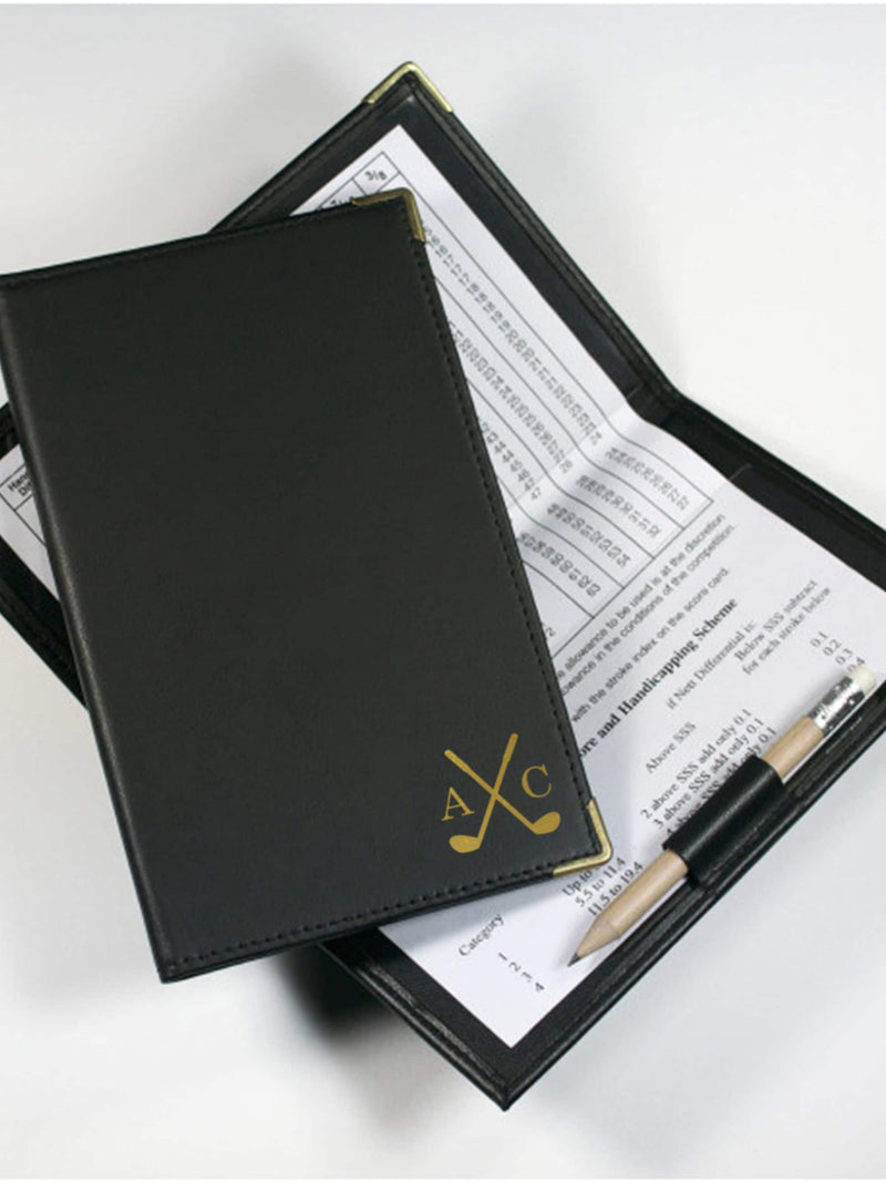 Loveabode personalised golf scorecard holder PU leather 115x170mm - British product