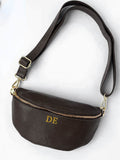 Loveabode personalised monogram black bum bag, UK version