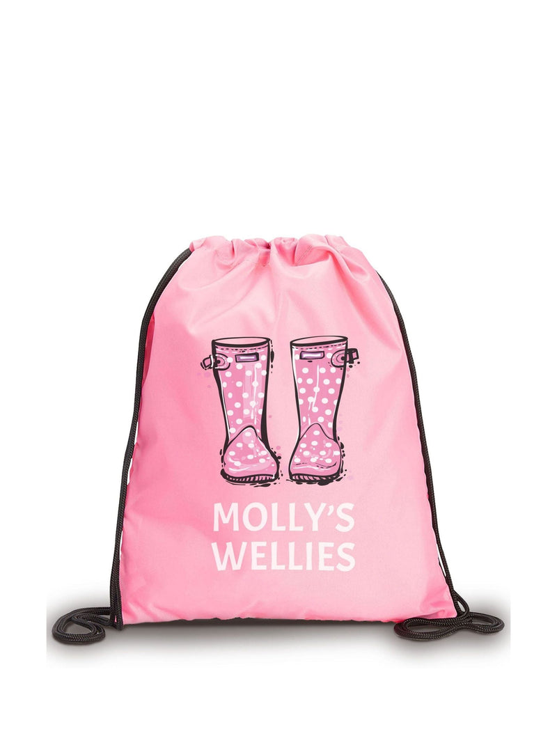 Personalised welly gymsack 11 litre bag, UK version