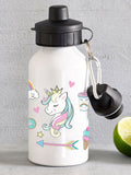 Loveabode personalised unicorn water bottle 400ml (British brand)