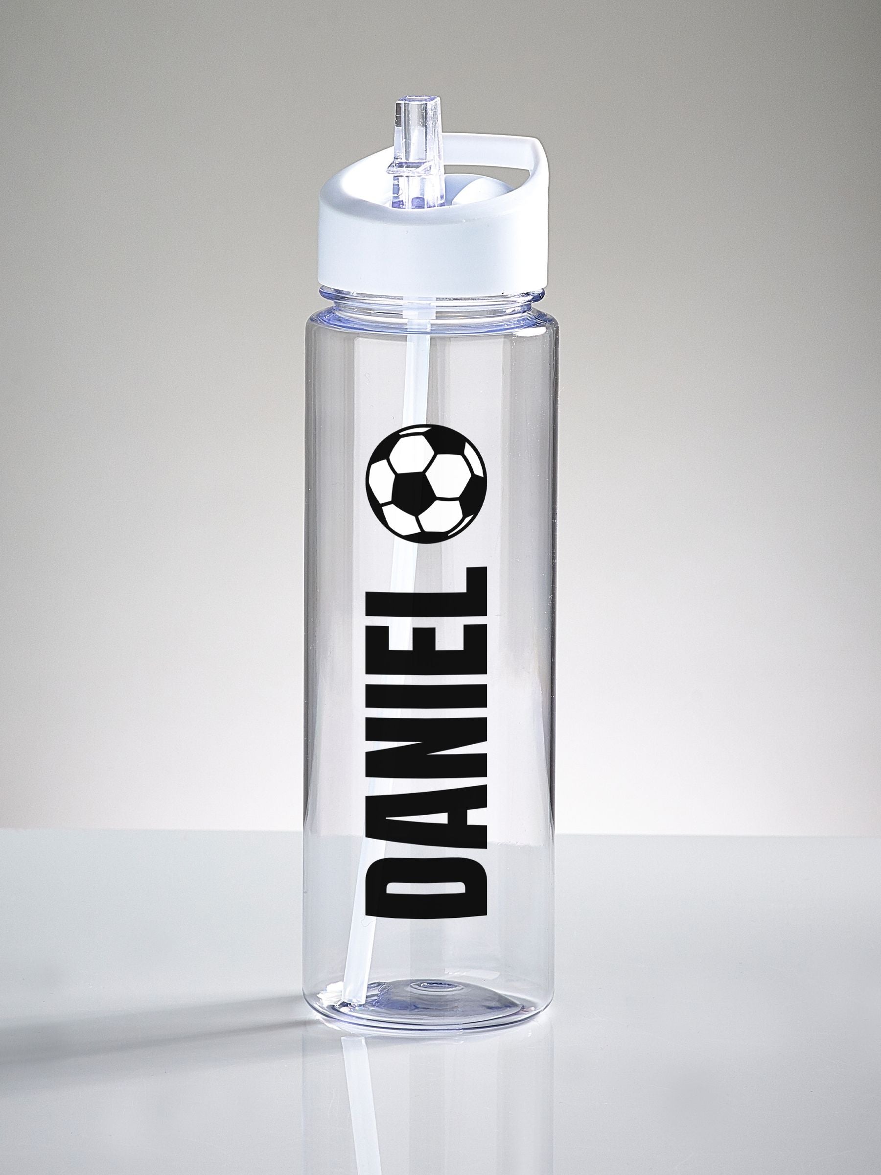 Loveabode personalised football water bottle (British brand)
