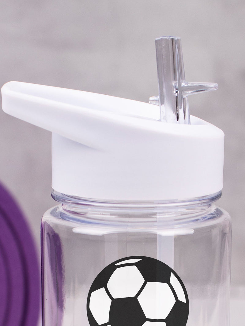 Loveabode personalised football water bottle (British brand)