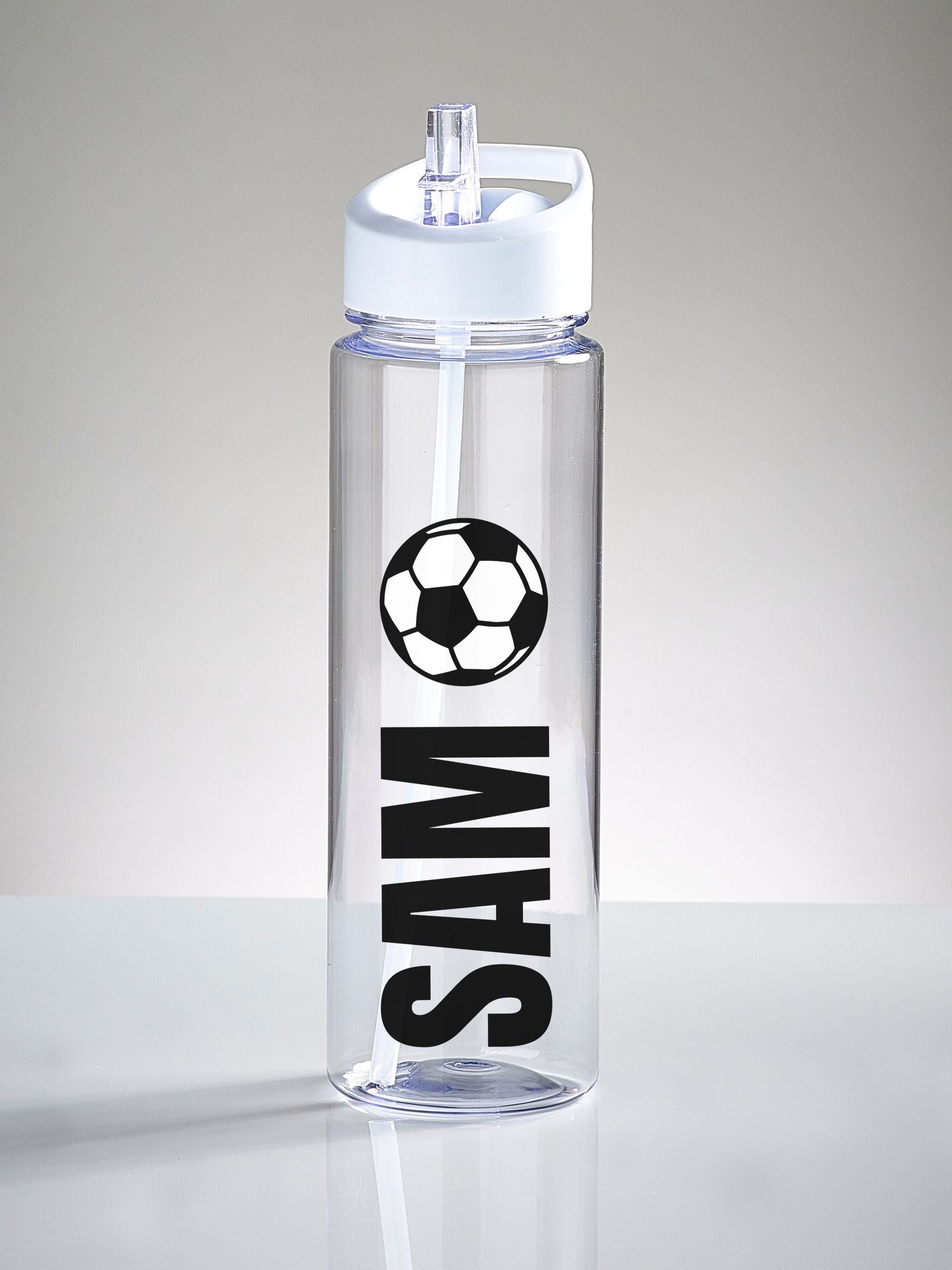Loveabode personalised football water bottle (British brand)
