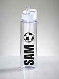 Loveabode personalised football water bottle (British brand)
