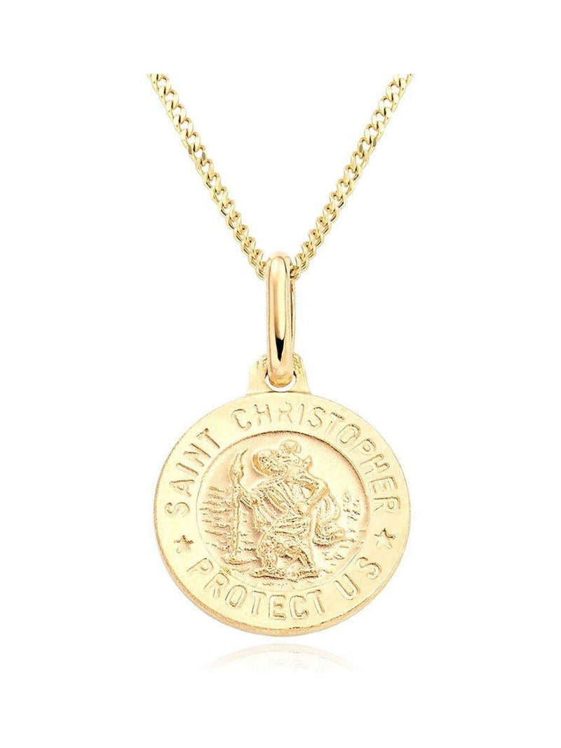 Beaverbrooks 9ct yellow gold St Christopher pendant, imported from the UK