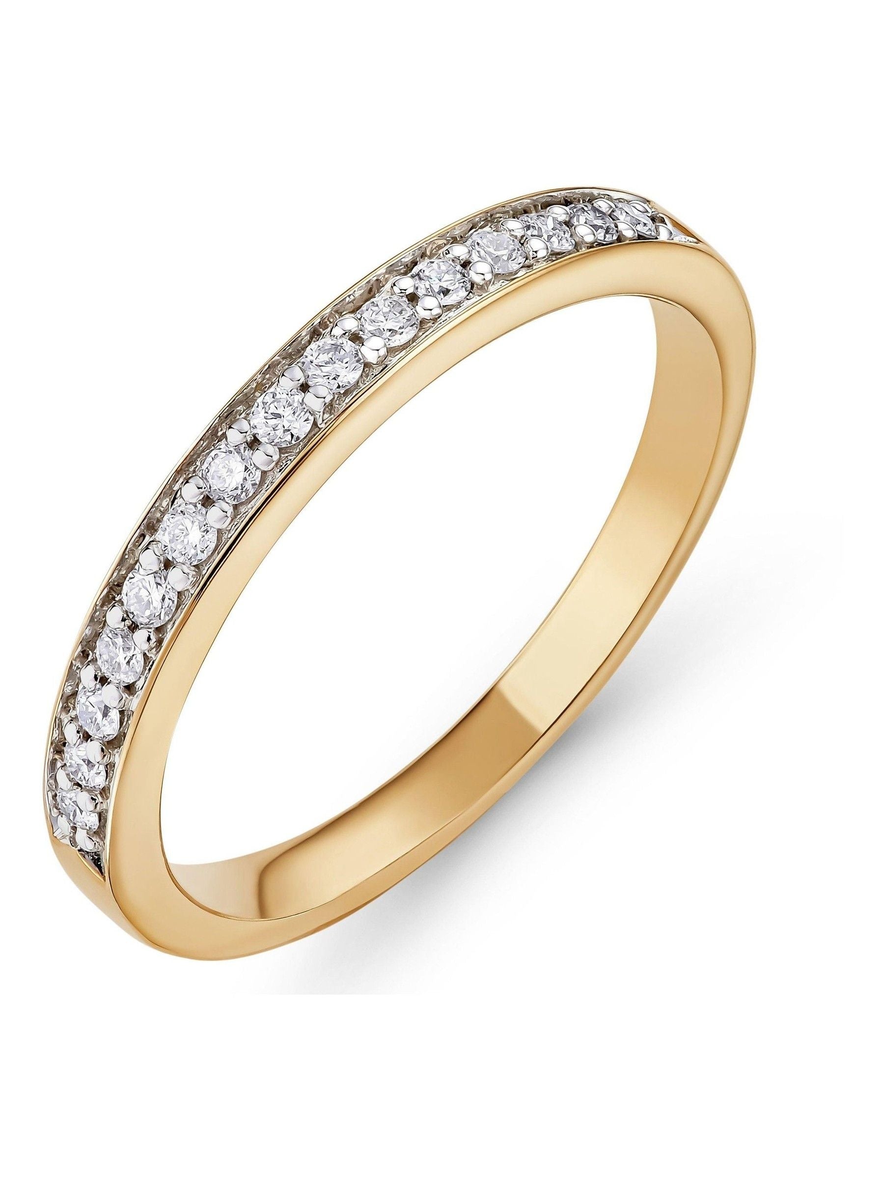 Beaverbrooks yellow gold diamond wedding ring, imported from the UK