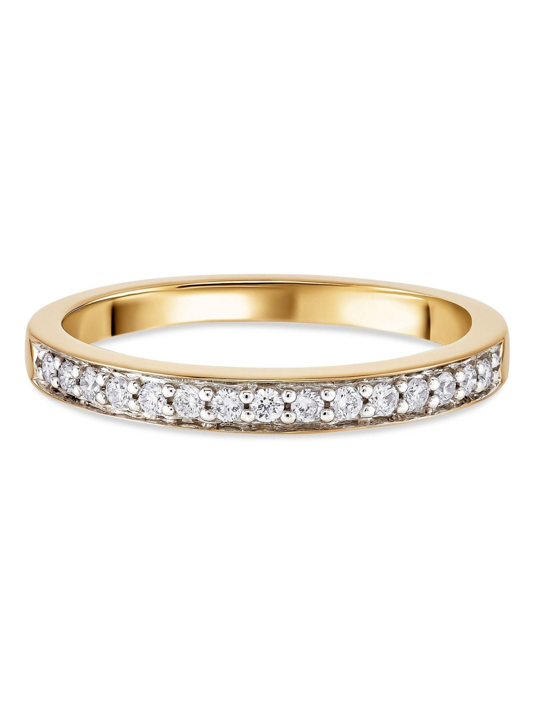 Beaverbrooks yellow gold diamond wedding ring, imported from the UK