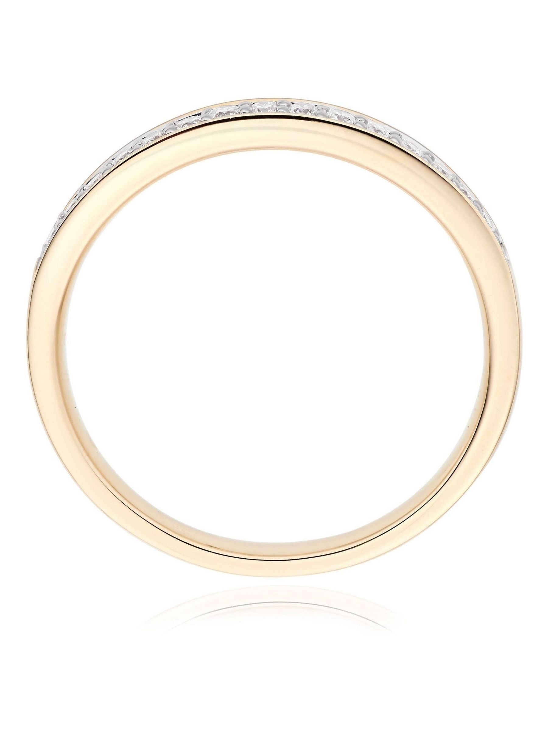 Beaverbrooks yellow gold diamond wedding ring, imported from the UK