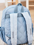 My 1st Years blue quilted personalised medium backpack, imported from the UK