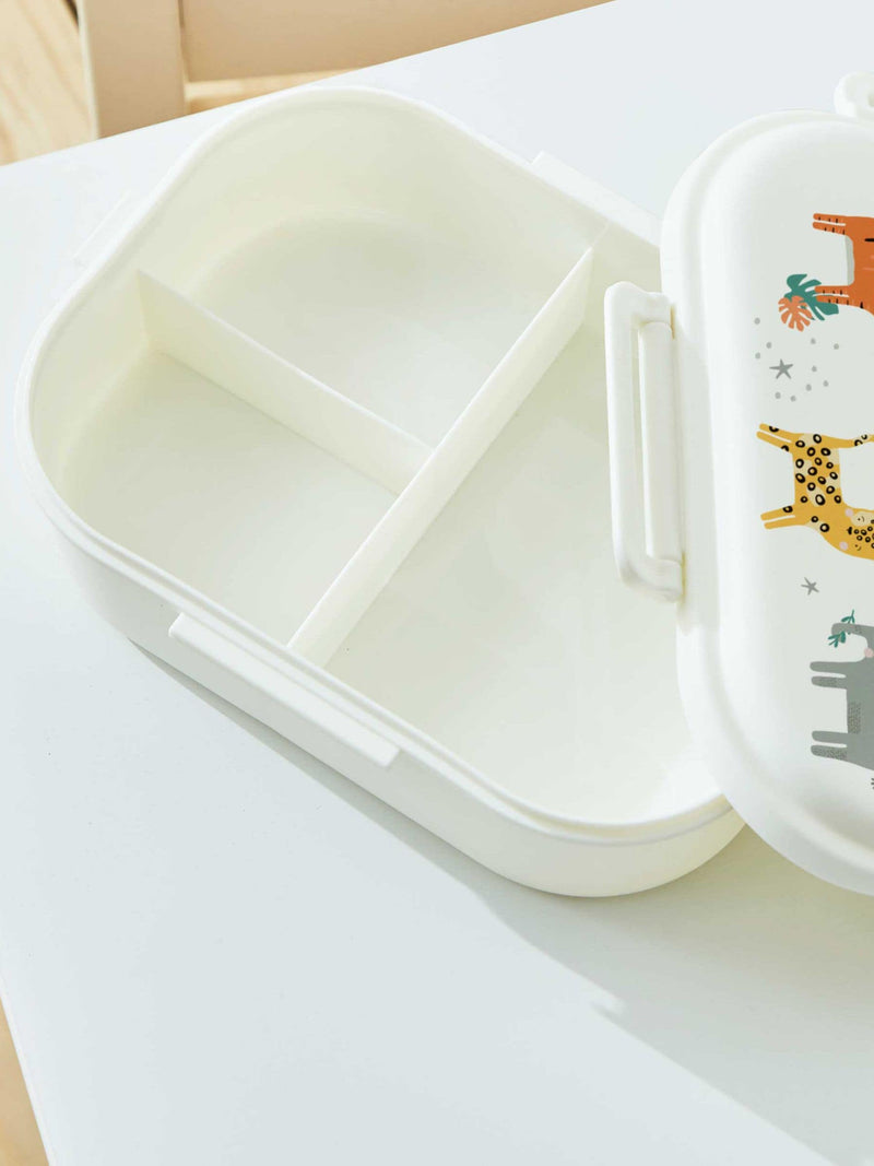 My 1st Years personalised safari design white lunchbox, imported from the UK