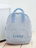 My 1st Years personalised blue cord mini backpack - British product