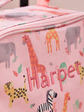 My 1st Years personalised pink safari kids suitcase, imported from the UK