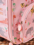 My 1st Years personalised pink safari kids suitcase, imported from the UK