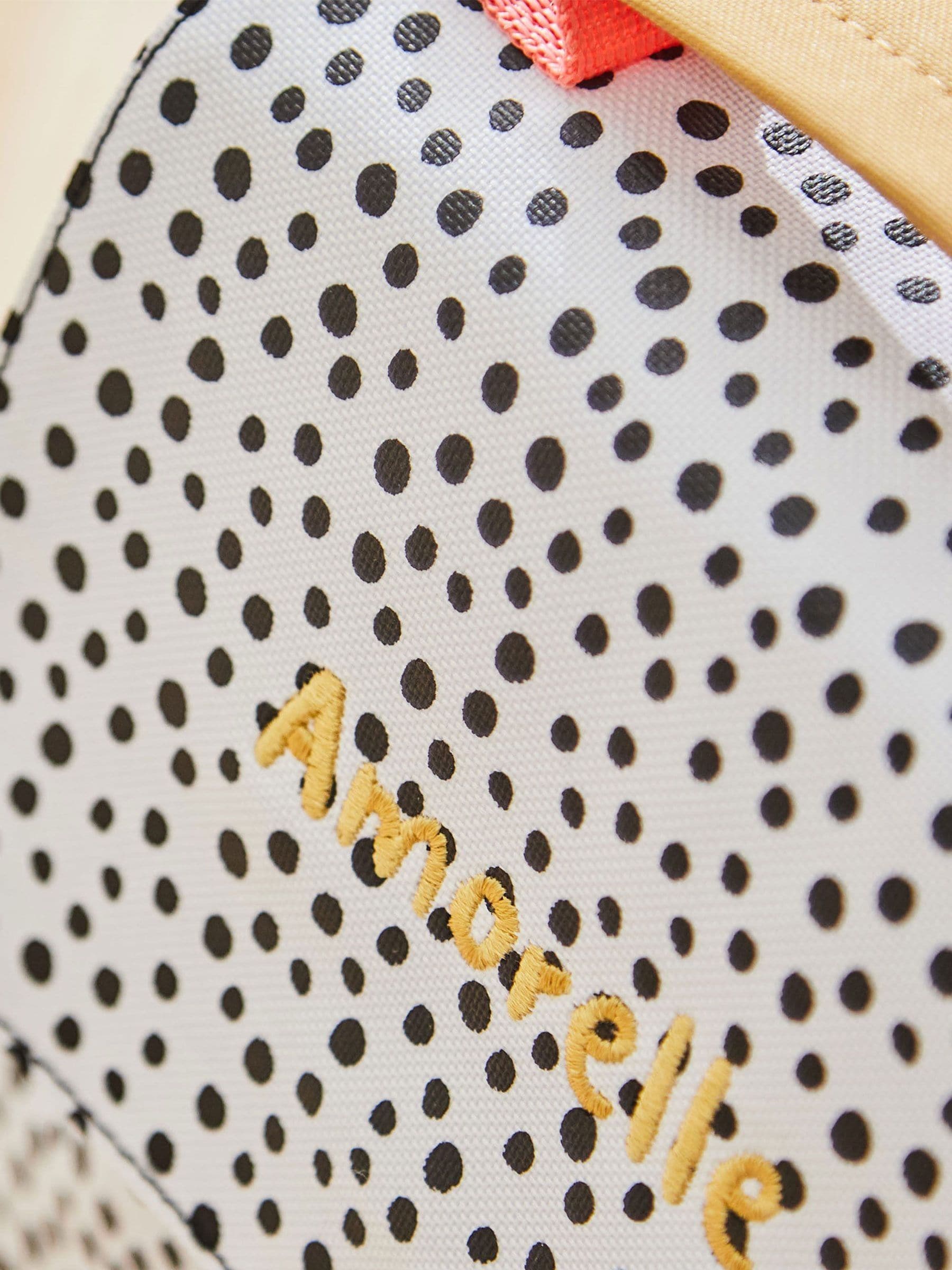 My 1st Years personalised black and white polka dot lunch bag (British brand)