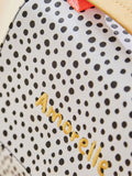My 1st Years personalised black and white polka dot lunch bag (British brand)