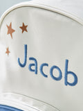 My 1st Years personalised dinosaur and car kids backpack, medium, UK version