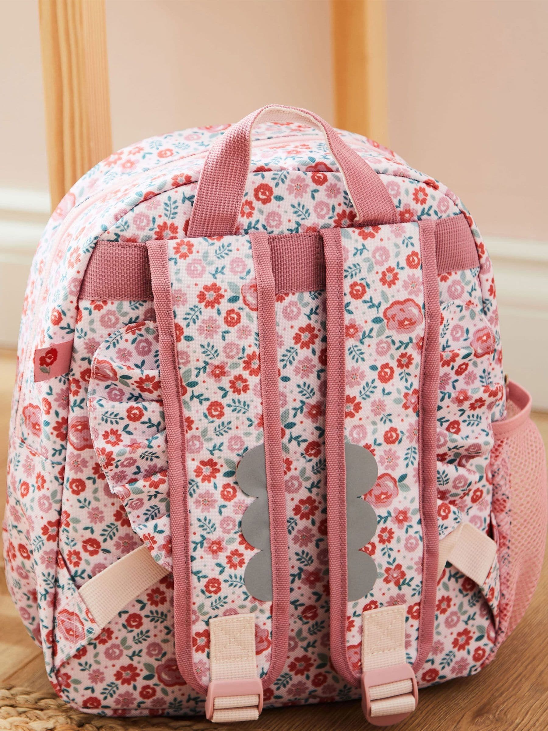 My 1st Years pink ditsy print medium grab handle backpack, UK version