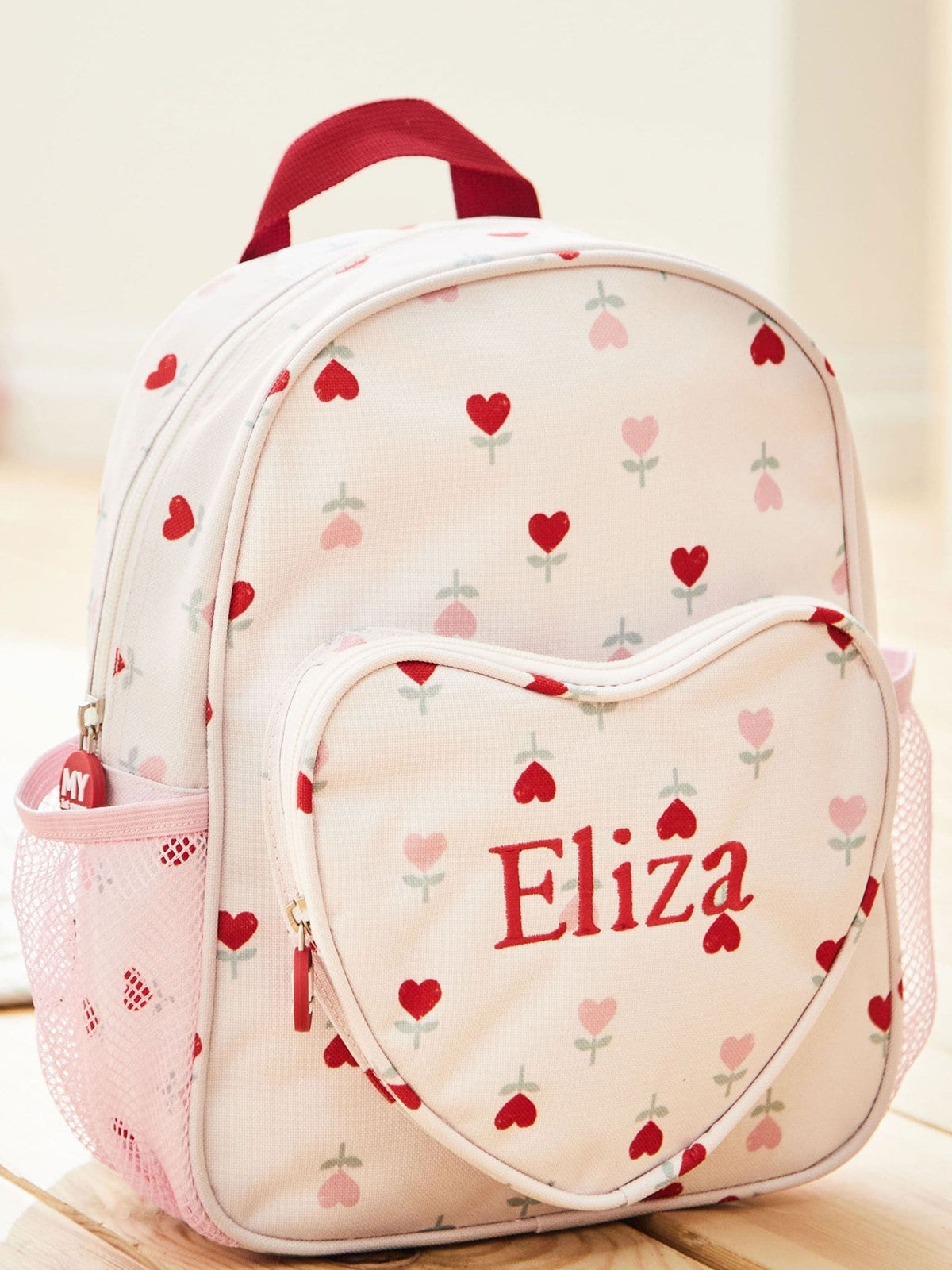 My 1st Years personalised heart print mini backpack, UK version