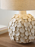 White Aegean large table lamp, 47cm high - British product