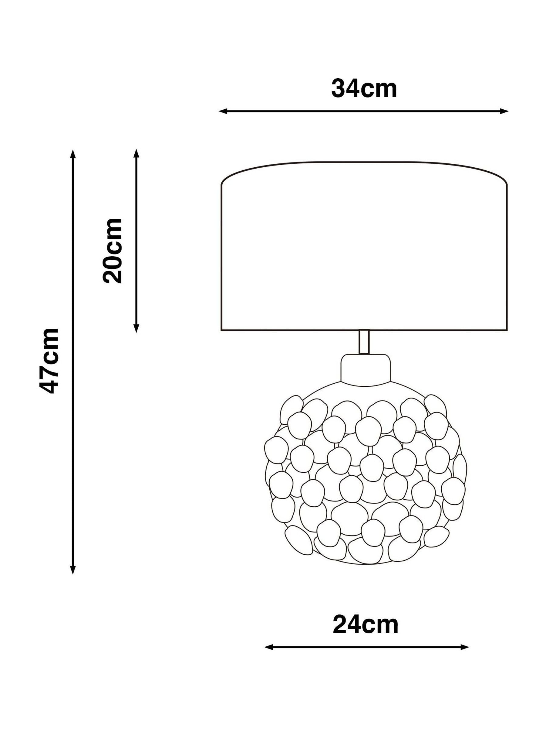 White Aegean large table lamp, 47cm high - British product