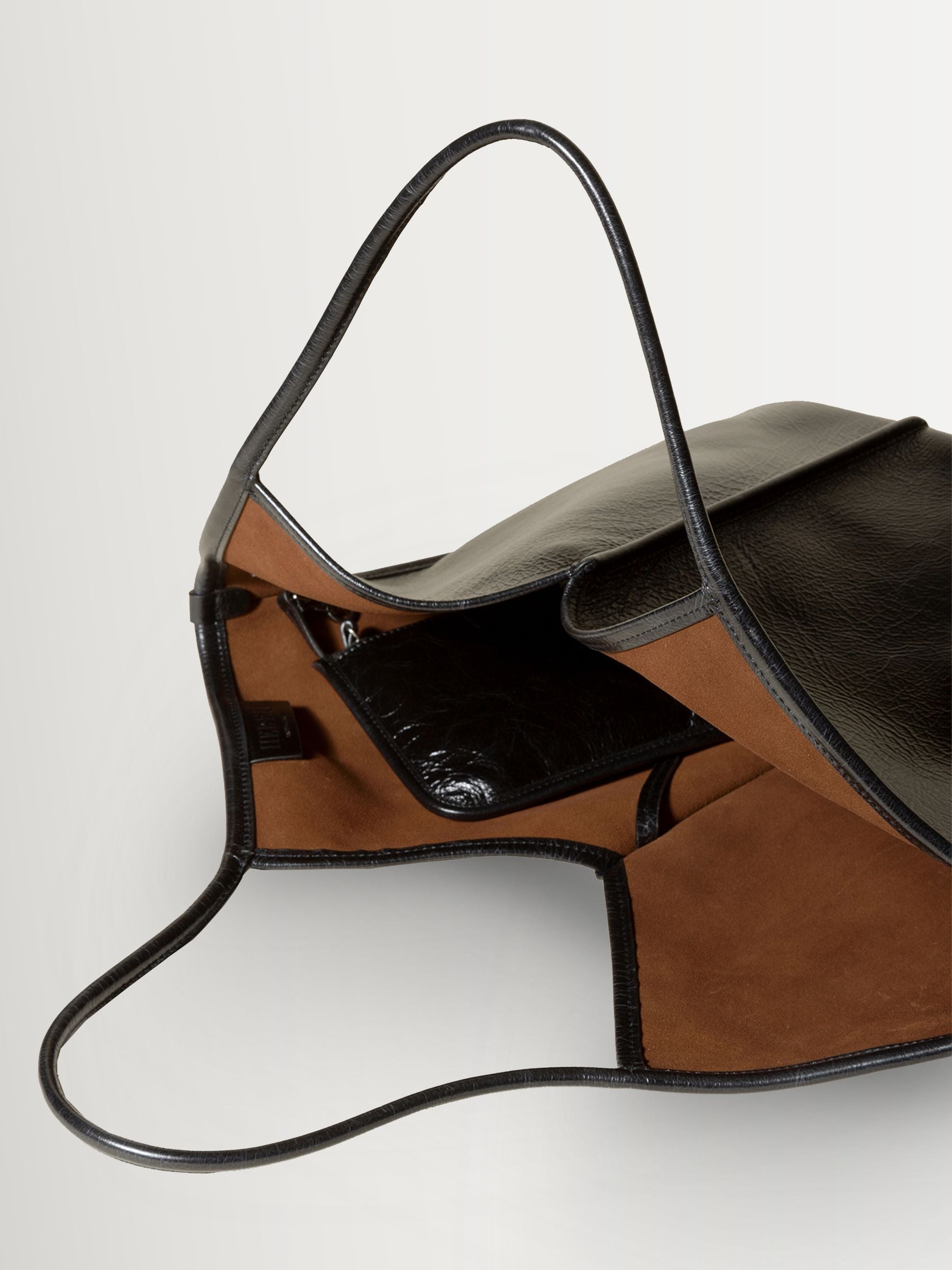 Hereu Studio Calella black leather tote bag, UK version
