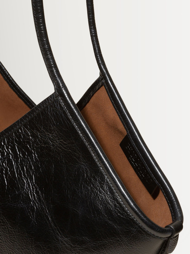 Hereu Studio Calella black leather tote bag, UK version