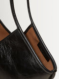 Hereu Studio Calella black leather tote bag, UK version