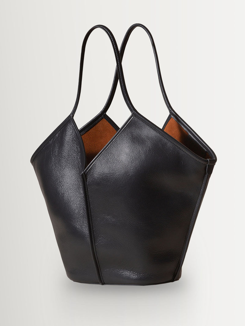 Hereu Studio Calella black leather tote bag, UK version