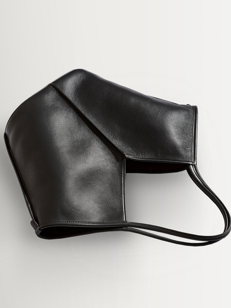 Hereu Studio Calella black leather tote bag, UK version
