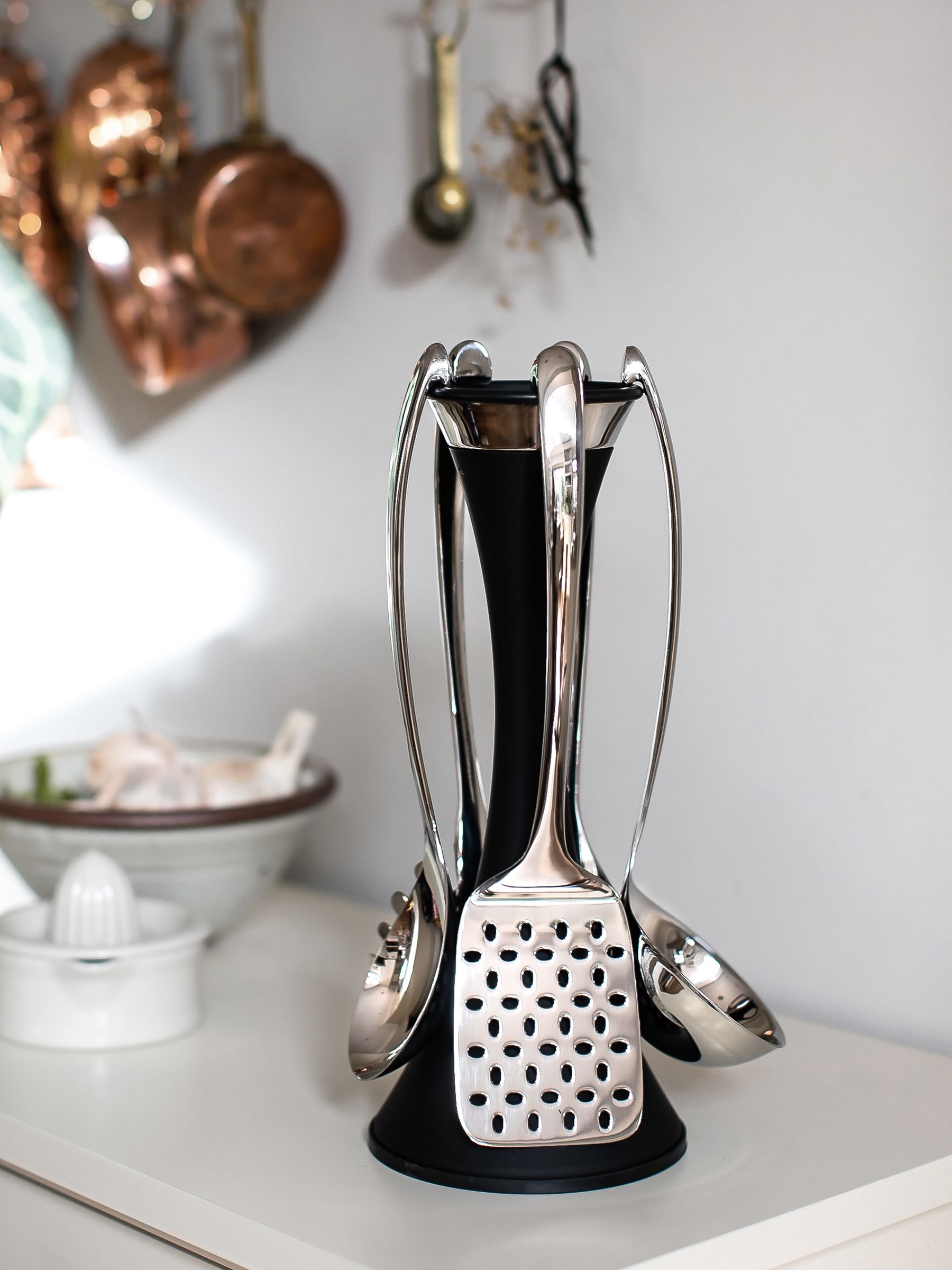 Robert Welch Signature utensil stand set stainless steel, UK version
