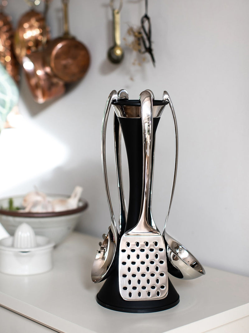 Robert Welch Signature utensil stand set stainless steel, UK version
