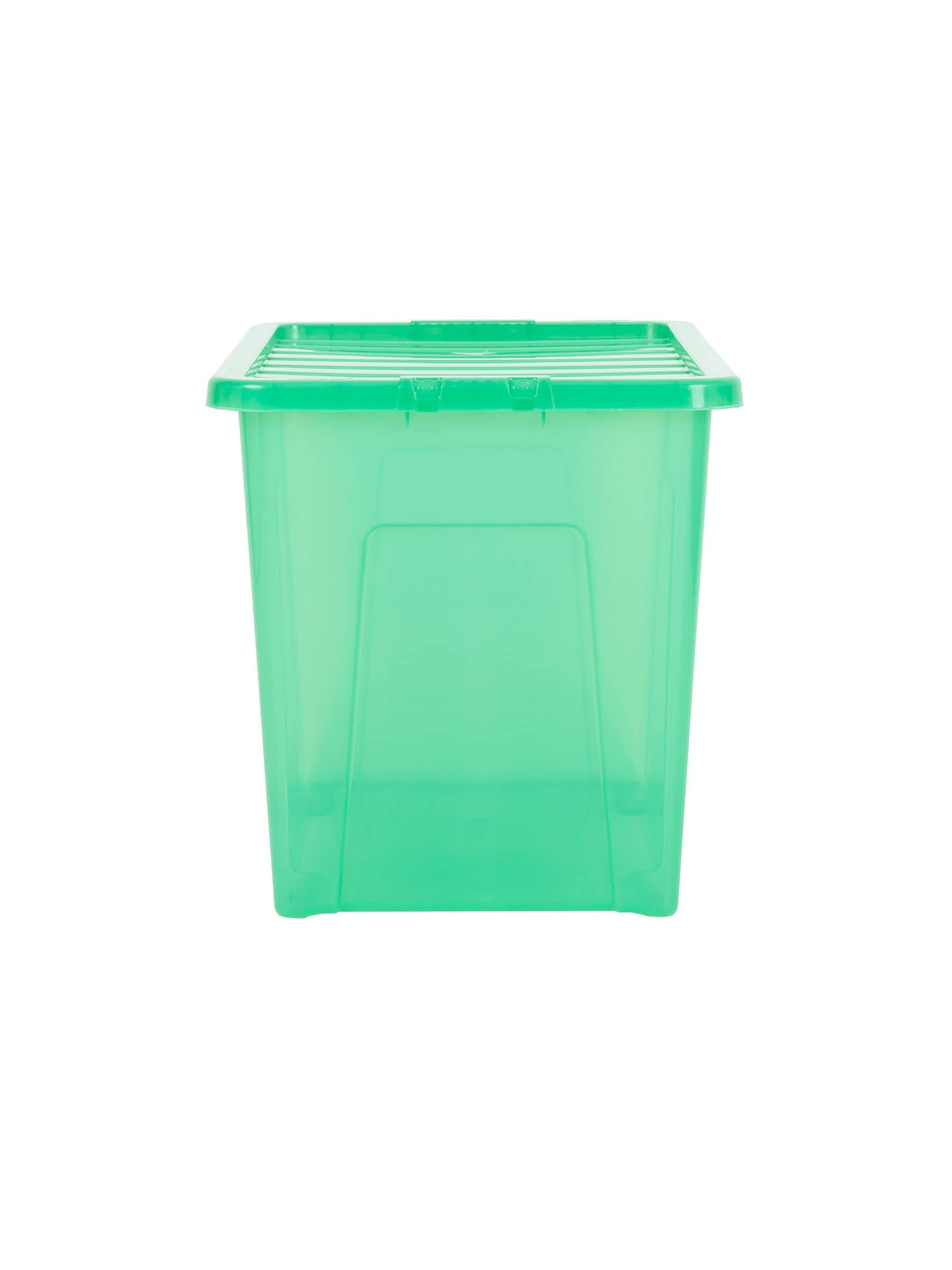 Wham Leprechaun Green 80L storage boxes, imported from the UK