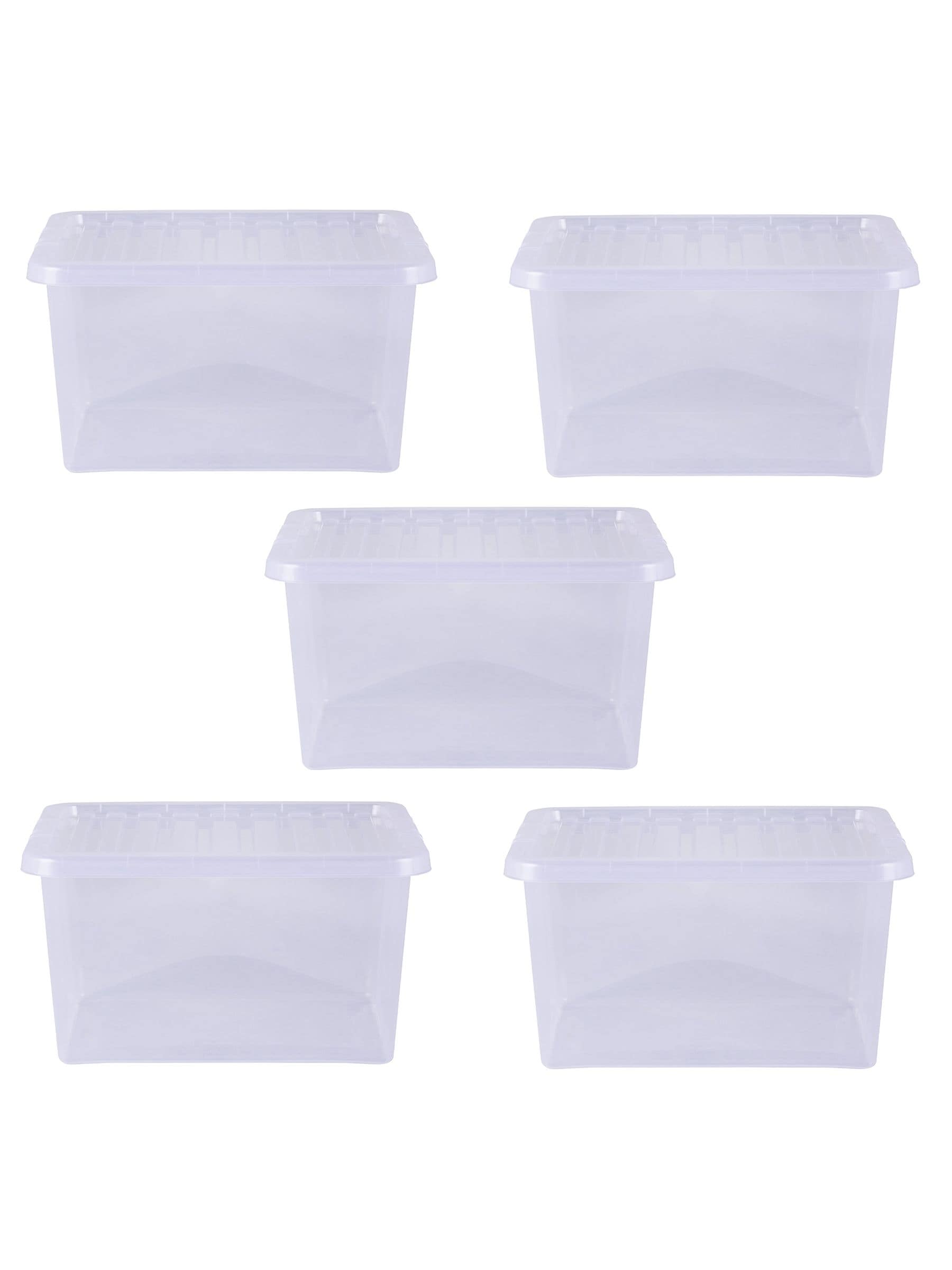 Wham clear storage boxes set of 5 31L - British product